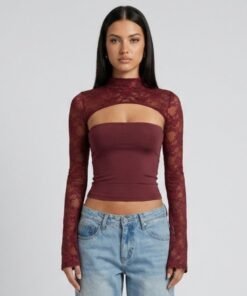 Kalara | Lace Sheer Blouse