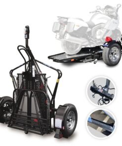 Go! Series Single Rail Folding Motorcycle Trailers – Deluxe Chrome Wheels Balanced