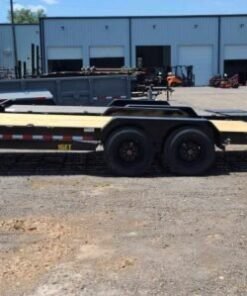 22 Foot Big Tex Super Duty Tandem Axle with Mega Ramp Black Equipment Trailer (16ET-19BK+3MR)