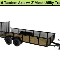 Triple Crown 6X16 Tandem Axle w/ 2? Mesh Utility Trailer | MESH6X16