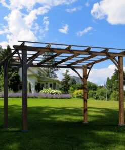 Elegant Cedar Wood Pergola – Perfect Outdoor Shade for Garden