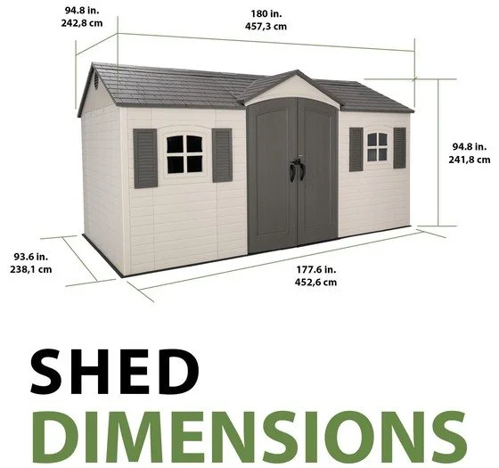 Lifetime Legacy 15×8 Plastic Storage Shed Kit w/ Floors - Image 3