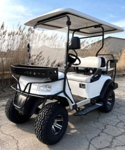 48V Electric Golf Cart – eMACHINE Lifted Model in White