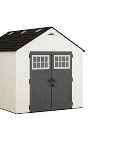 Suncast Tremont 8 ft. x 10 ft. Storage Shed with Floors – Ice Cube|BMS8125